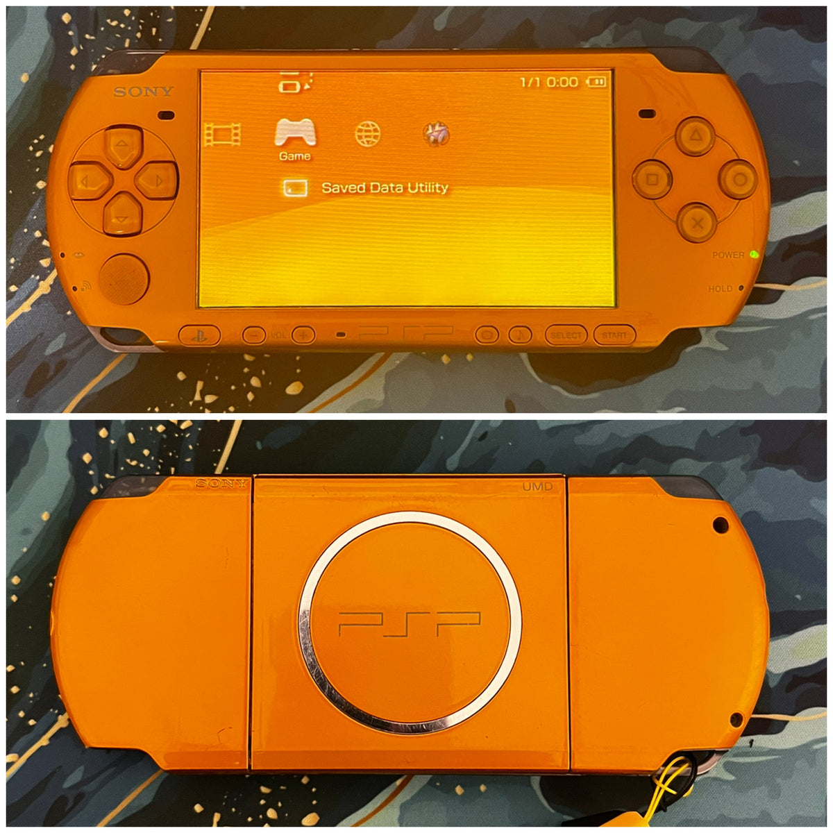USED PSP 3000 with |Charger+Case+Clear Shell+Screen Protector+Wrist Strap|
