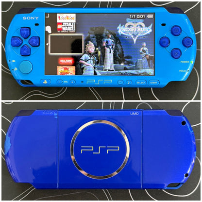 USED PSP 3000 with |Charger+Case+Clear Shell+Screen Protector+Wrist Strap|
