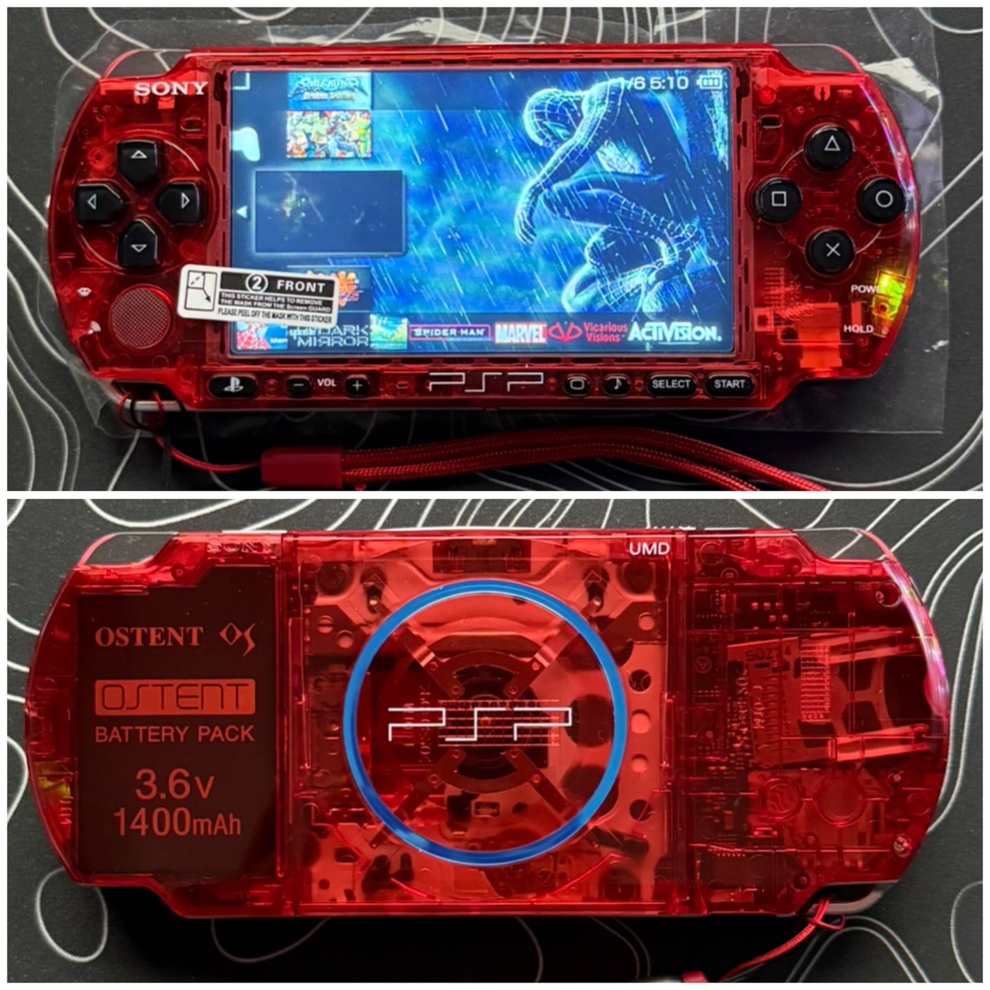 PSP 3000 with |Charger+Case+Clear Shell+Screen Protector+Wrist Strap|