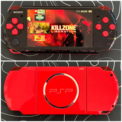 USED PSP 3000 with |Charger+Case+Clear Shell+Screen Protector+Wrist Strap|
