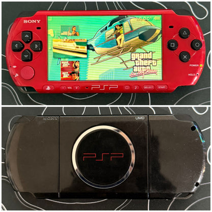USED PSP 3000 with |Charger+Case+Clear Shell+Screen Protector+Wrist Strap|
