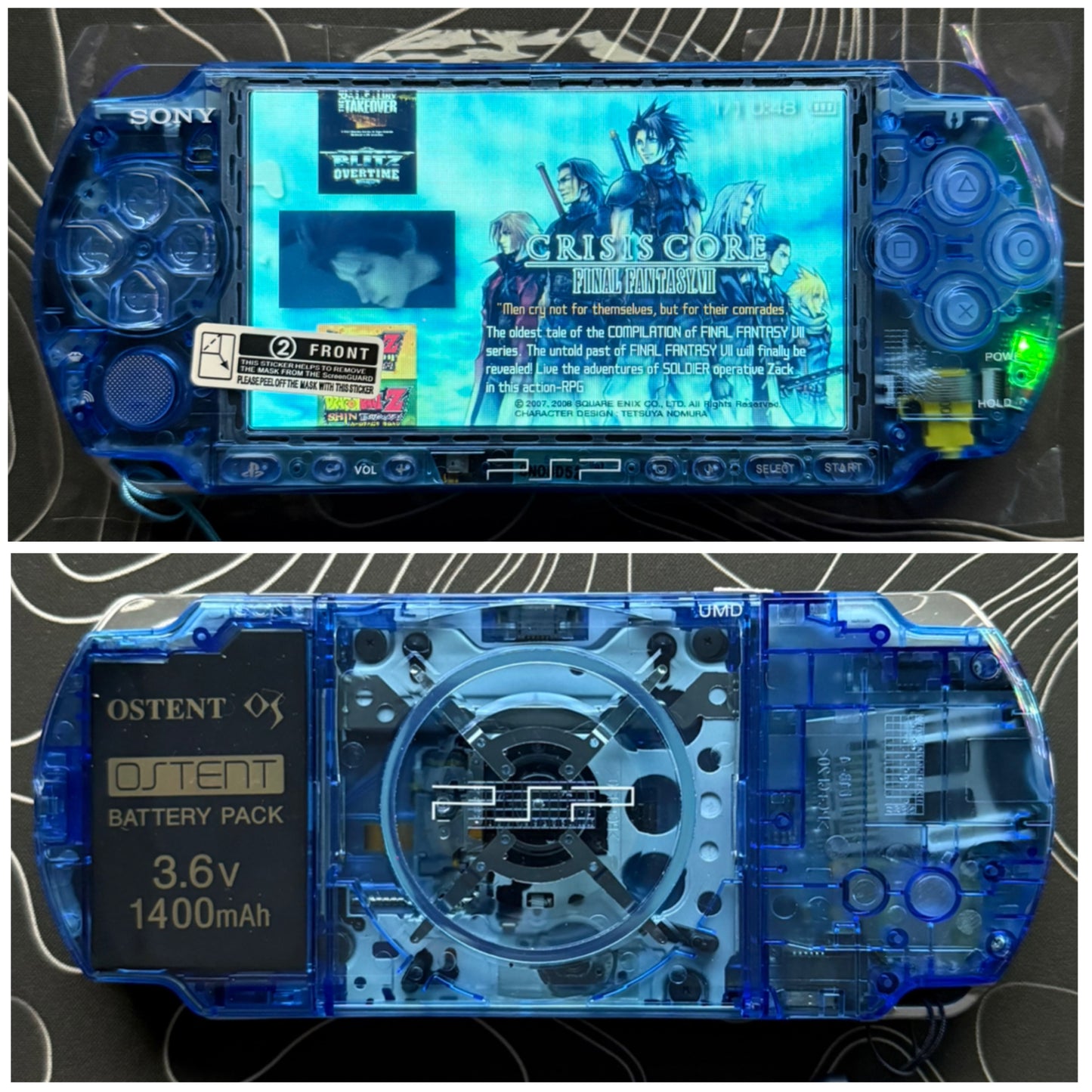 PSP 3000 with |Charger+Case+Clear Shell+Screen Protector+Wrist Strap|