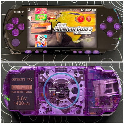 PSP 3000 with |Charger+Case+Clear Shell+Screen Protector+Wrist Strap|