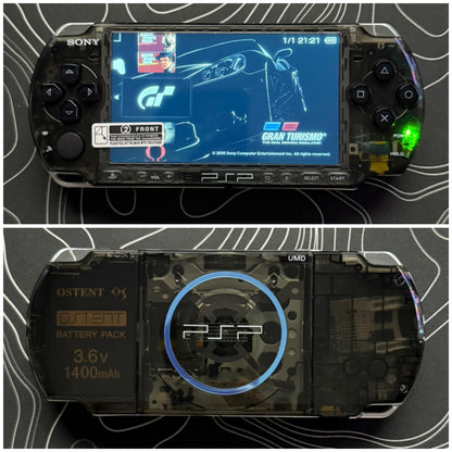 PSP 3000 with |Charger+Case+Clear Shell+Screen Protector+Wrist Strap|