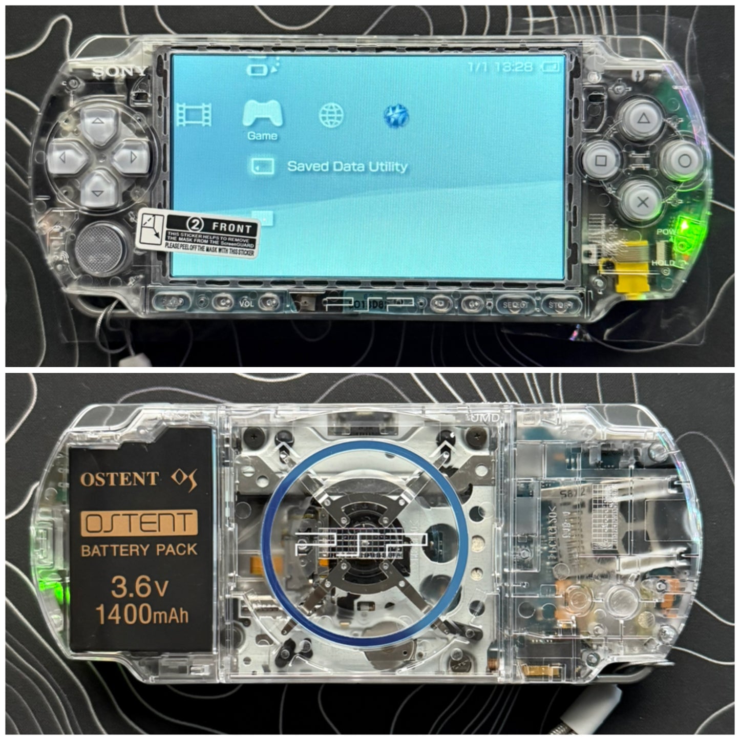 PSP 3000 with |Charger+Case+Clear Shell+Screen Protector+Wrist Strap|