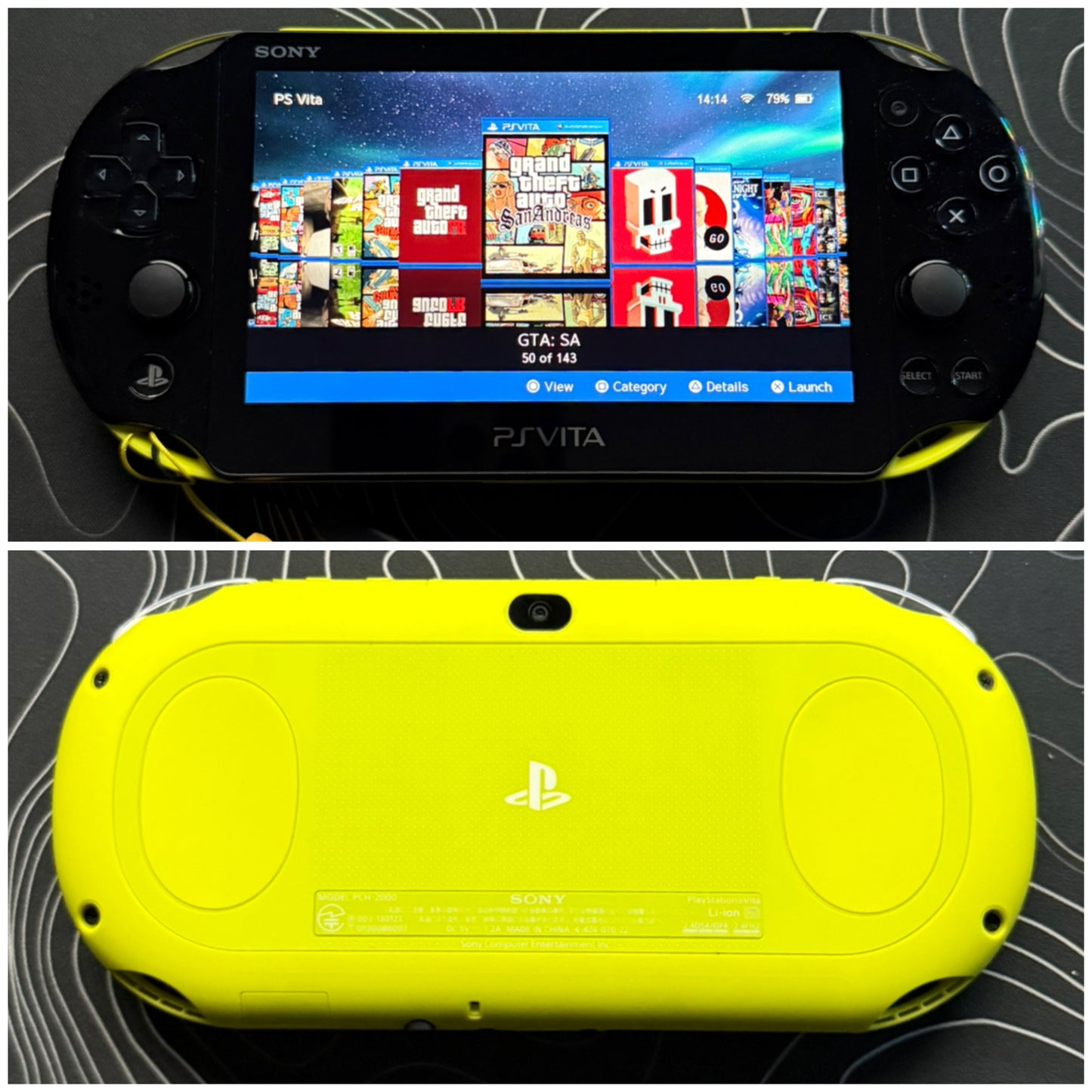 Psvita 2000 Fully Customized with (Case/Charger/Screen Protector/Wrist Strap/Clear Shell)