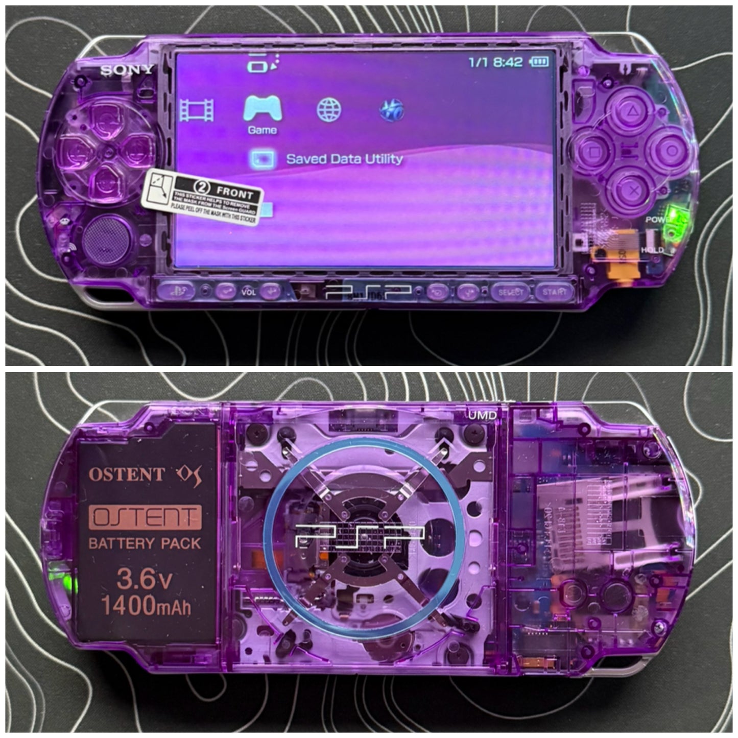 PSP 3000 with |Charger+Case+Clear Shell+Screen Protector+Wrist Strap|