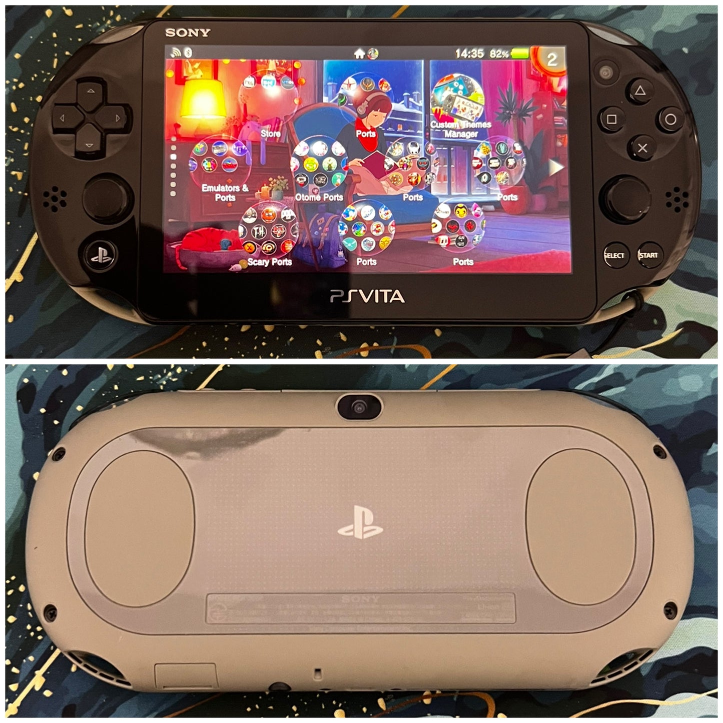 Psvita 2000 Fully Customized with (Case/Charger/Screen Protector/Wrist Strap/Clear Shell)