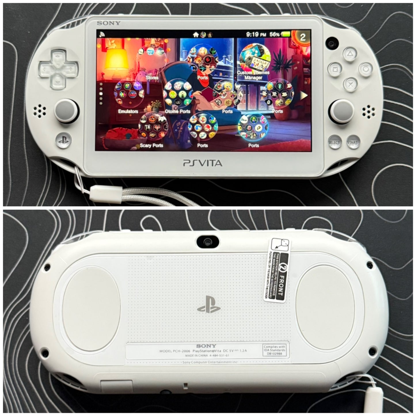 Psvita 2000 Fully Customized with (Case/Charger/Screen Protector/Wrist Strap/Clear Shell)
