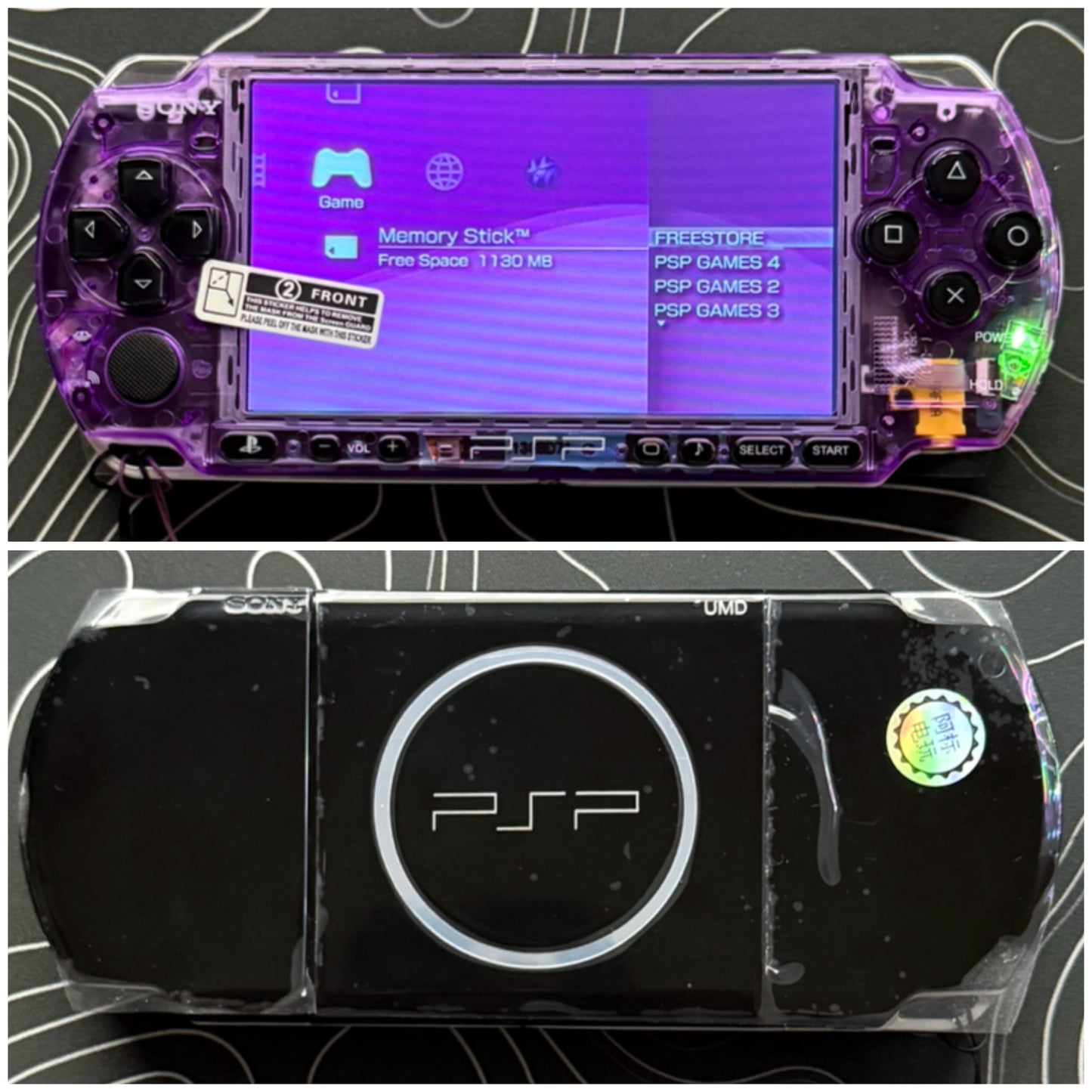 PSP 3000 with |Charger+Case+Clear Shell+Screen Protector+Wrist Strap|