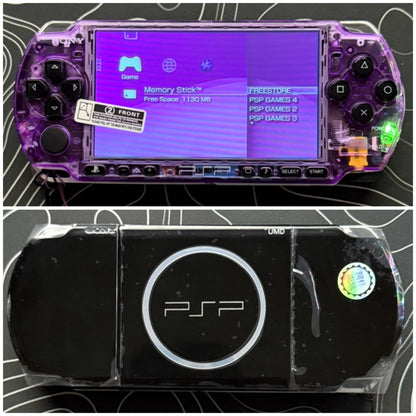 PSP 3000 with |Charger+Case+Clear Shell+Screen Protector+Wrist Strap|