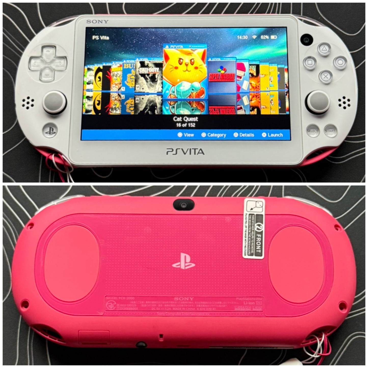 Psvita 2000 Fully Customized with (Case/Charger/Screen Protector/Wrist Strap/Clear Shell)