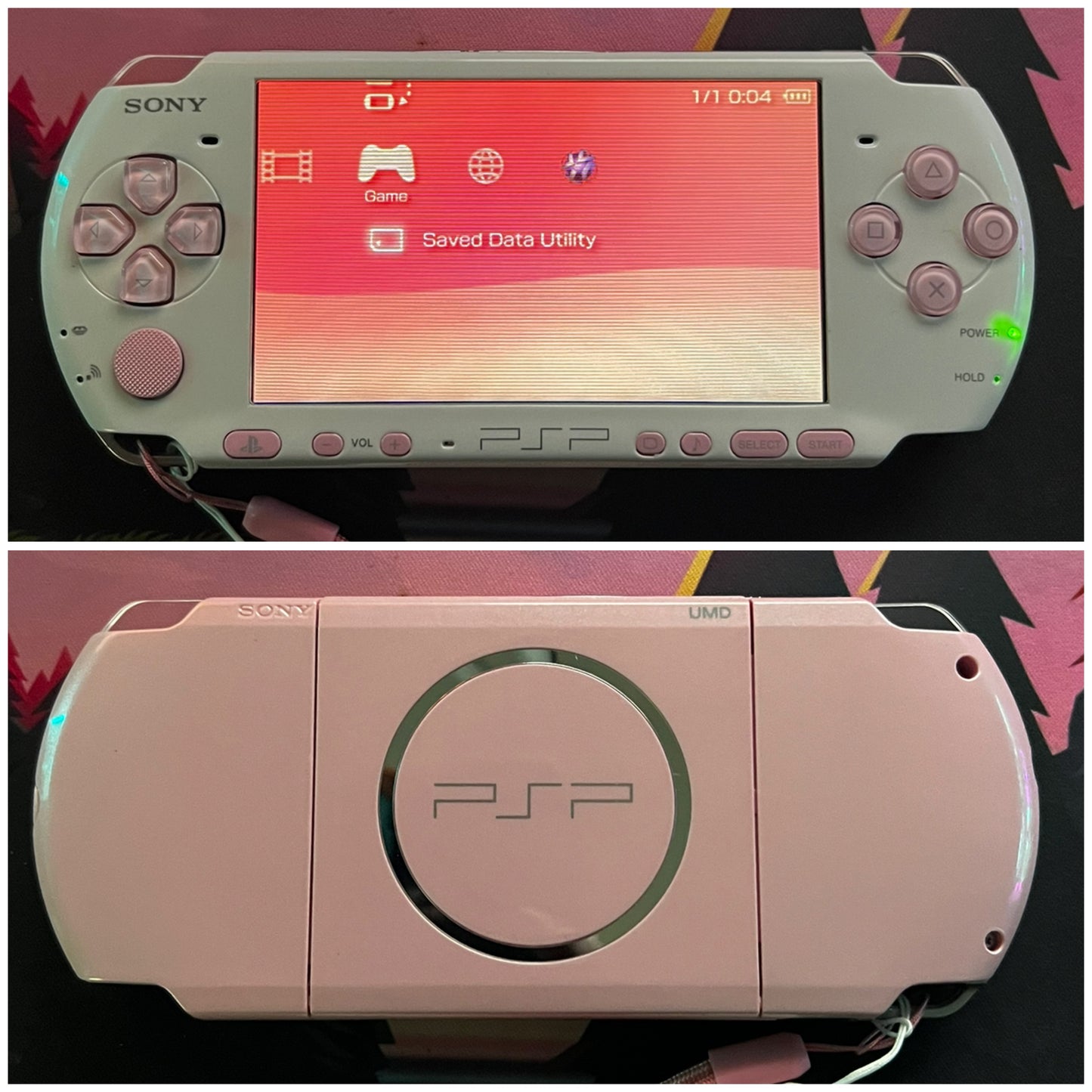PSP 3000 Fully Customized Per your request w (Free Pouch & Transparent Clear Shell, Wrist strap, Charger)