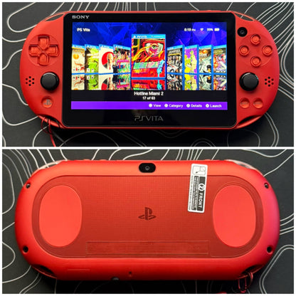 Psvita 2000 Fully Customized with (Case/Charger/Screen Protector/Wrist Strap/Clear Shell)