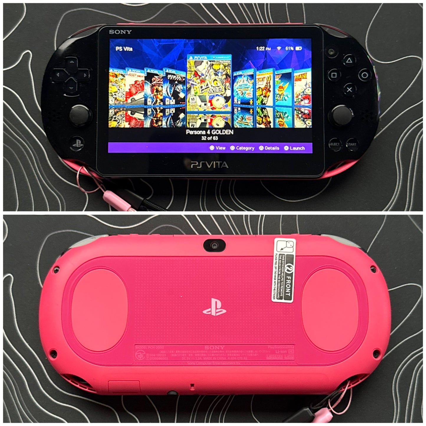 Psvita 2000 Fully Customized with (Case/Charger/Screen Protector/Wrist Strap/Clear Shell)