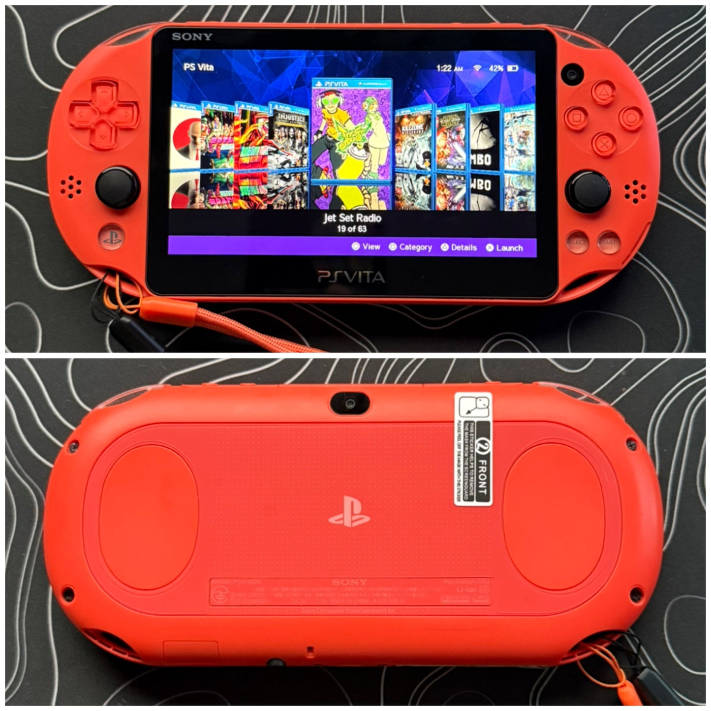 Psvita 2000 Fully Customized with (Case/Charger/Screen Protector/Wrist Strap/Clear Shell)