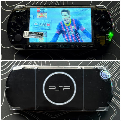 PSP 3000 Fully Customized Per your request w (Free Pouch & Transparent Clear Shell, Wrist strap, Charger)