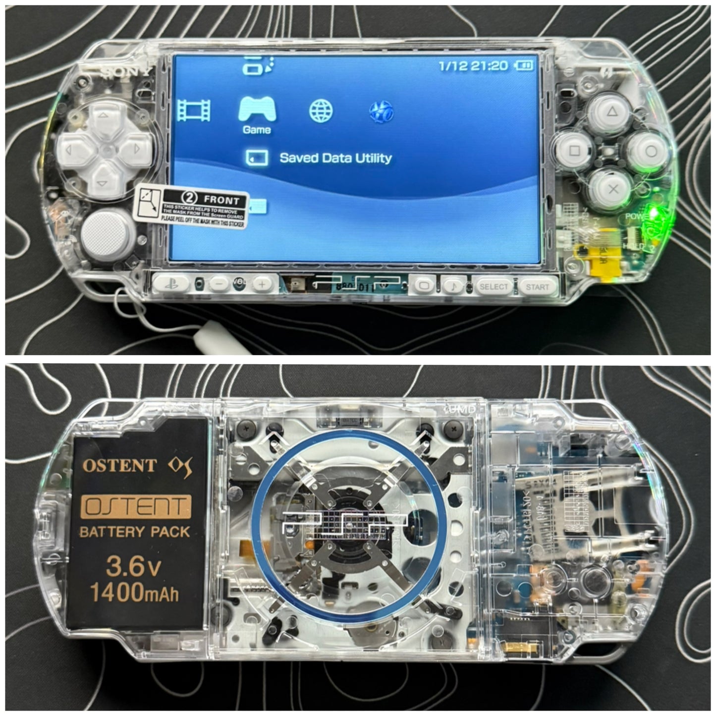 PSP 3000 Fully Customized Per your request w (Free Pouch & Transparent Clear Shell, Wrist strap, Charger)