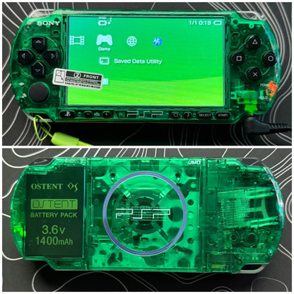PSP 3000 with |Charger+Case+Clear Shell+Screen Protector+Wrist Strap|