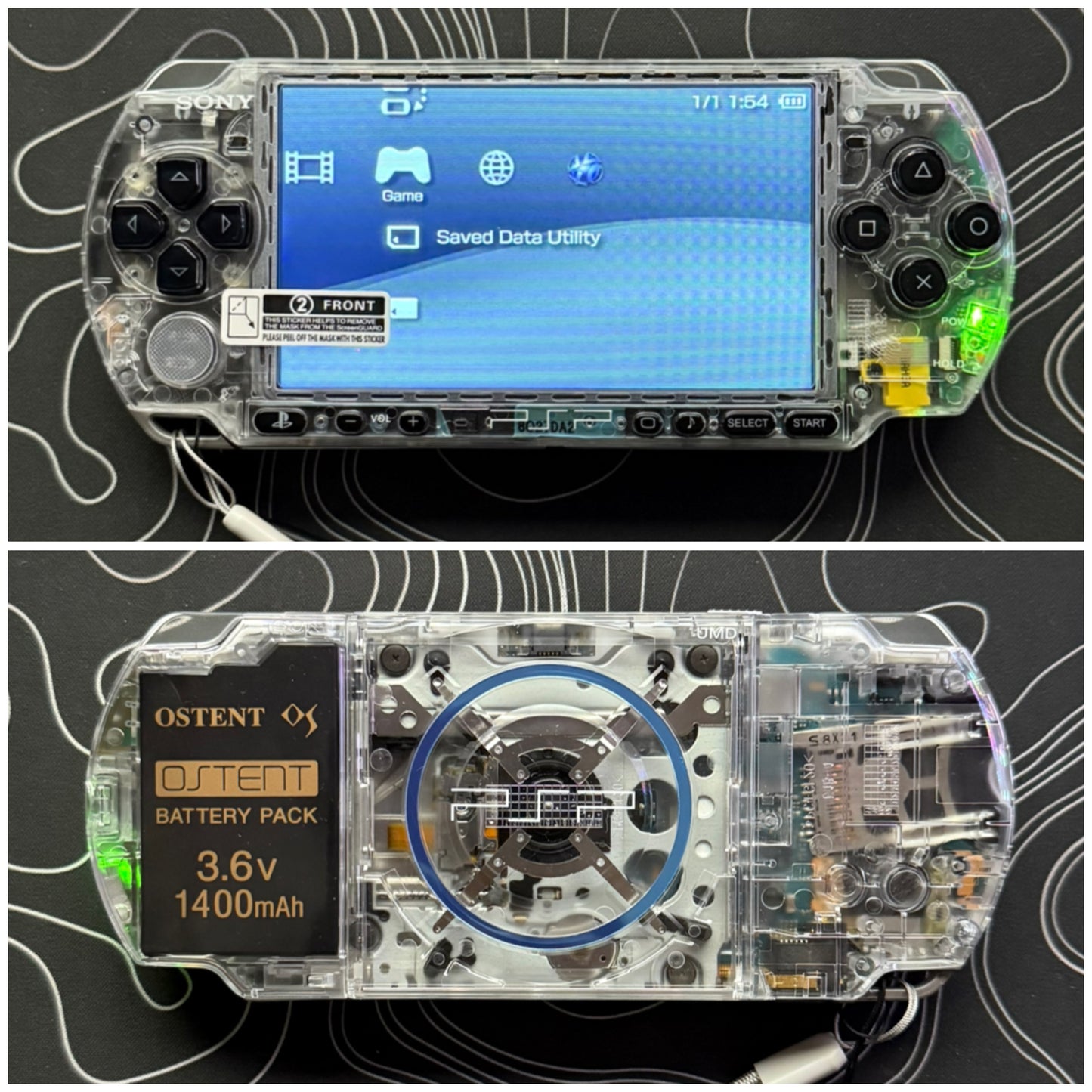 PSP 3000 with |Charger+Case+Clear Shell+Screen Protector+Wrist Strap|