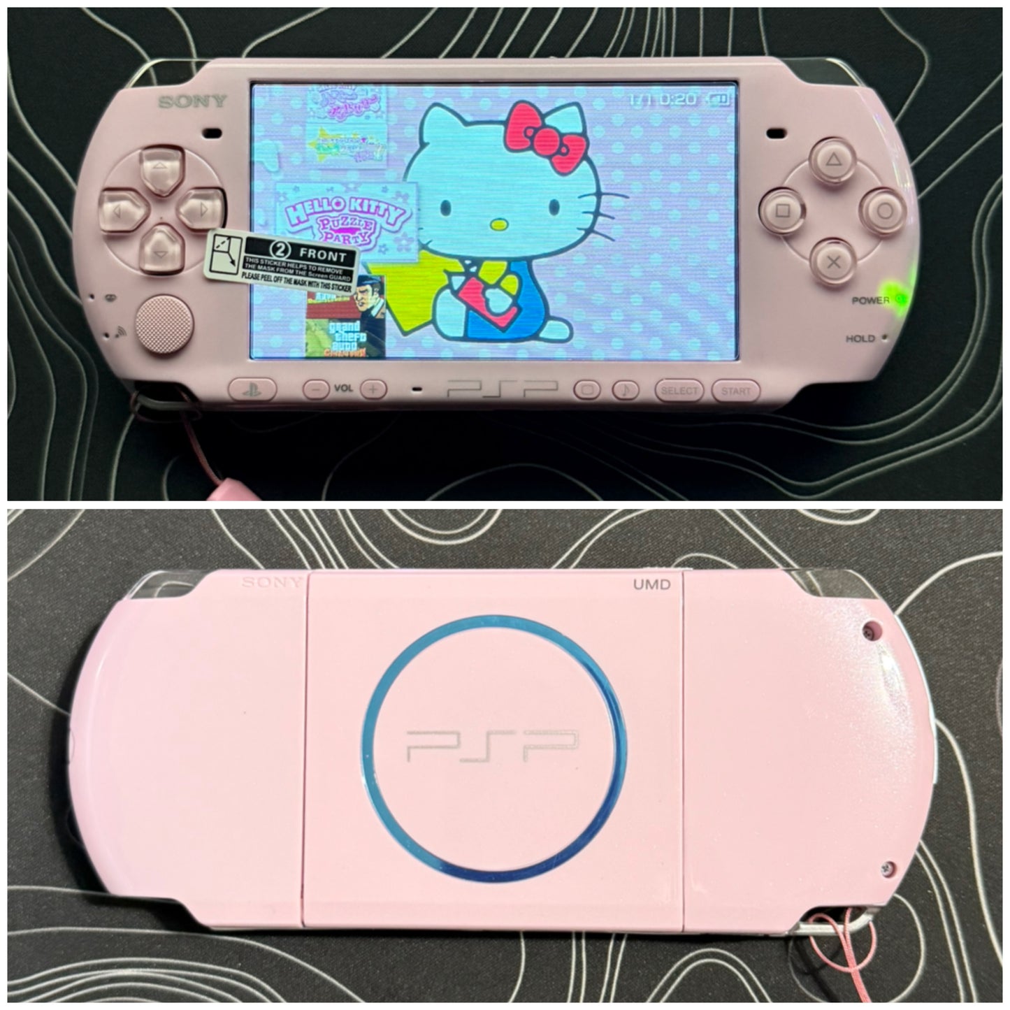 PSP 3000 Fully Customized Per your request w (Free Pouch & Transparent Clear Shell, Wrist strap, Charger)
