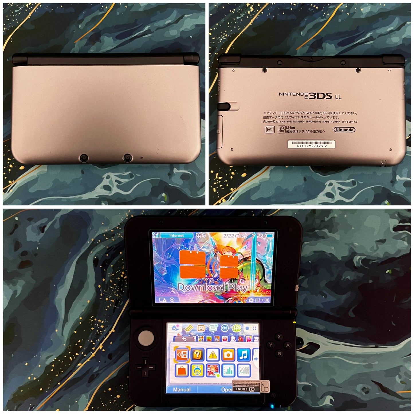 3DS LL with Accessories (Screen Protector/Charger/Clear Shell/Case)