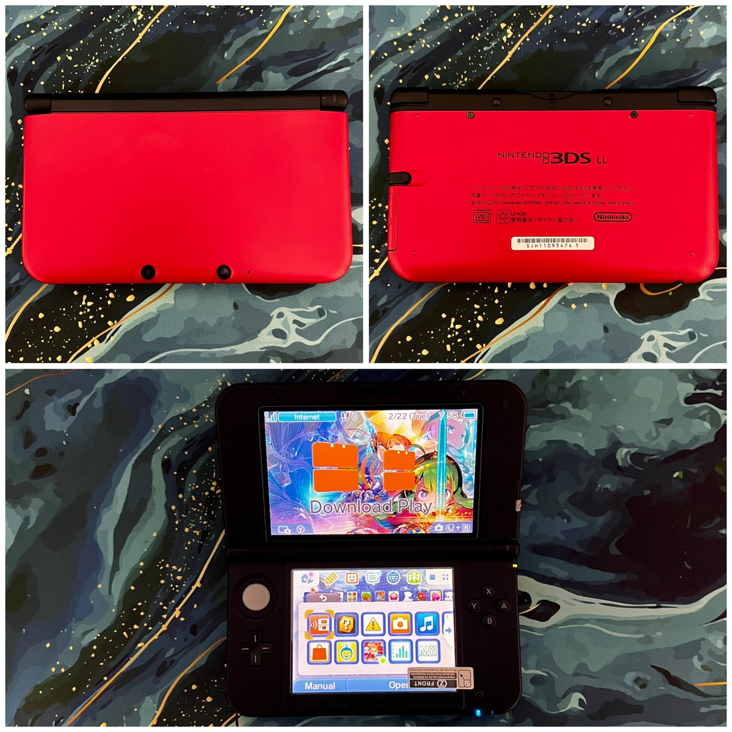 3DS LL with Accessories (Screen Protector/Charger/Clear Shell/Case)