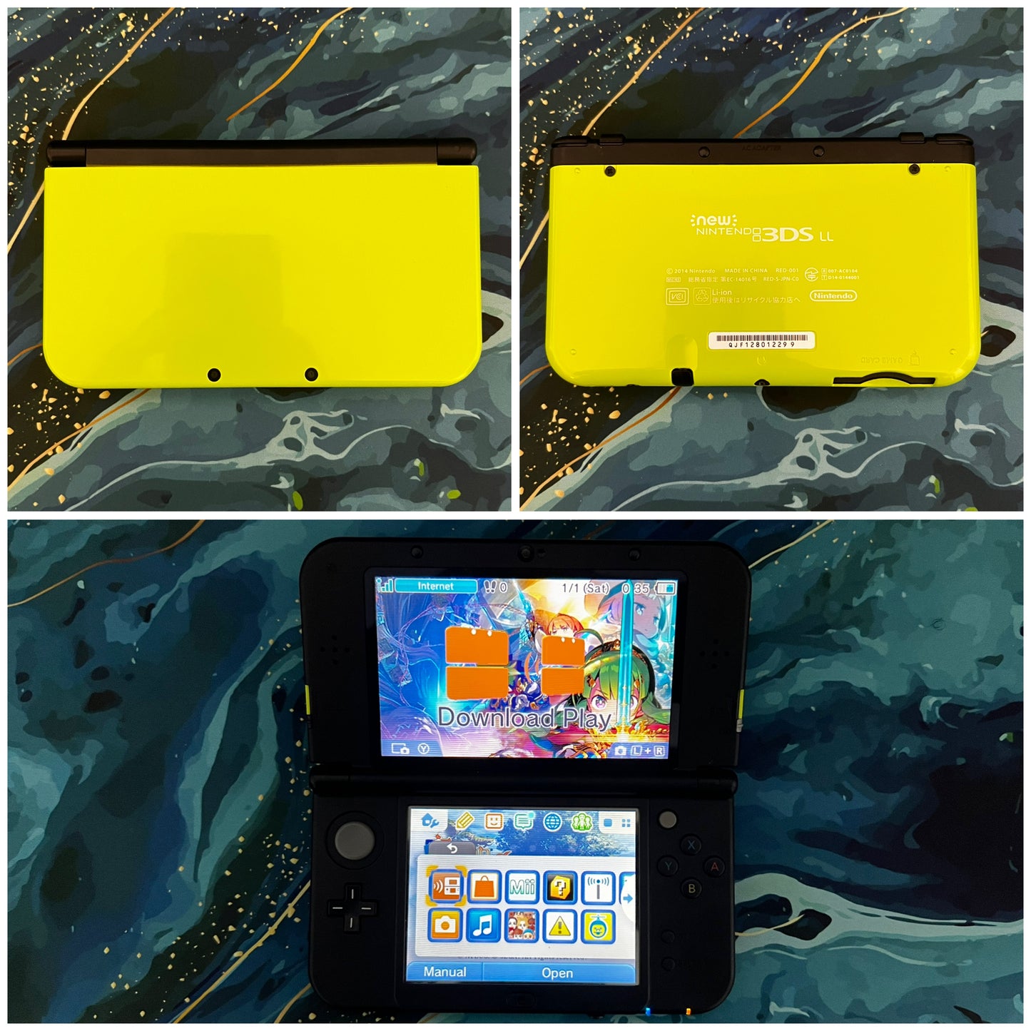 New 3DS LL with (Case/Charger/Wrist Strap/Hand Grip/Clear Shell/Screen Protector)