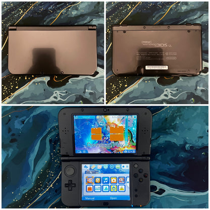 New 3DS LL with (Case/Charger/Wrist Strap/Hand Grip/Clear Shell/Screen Protector)