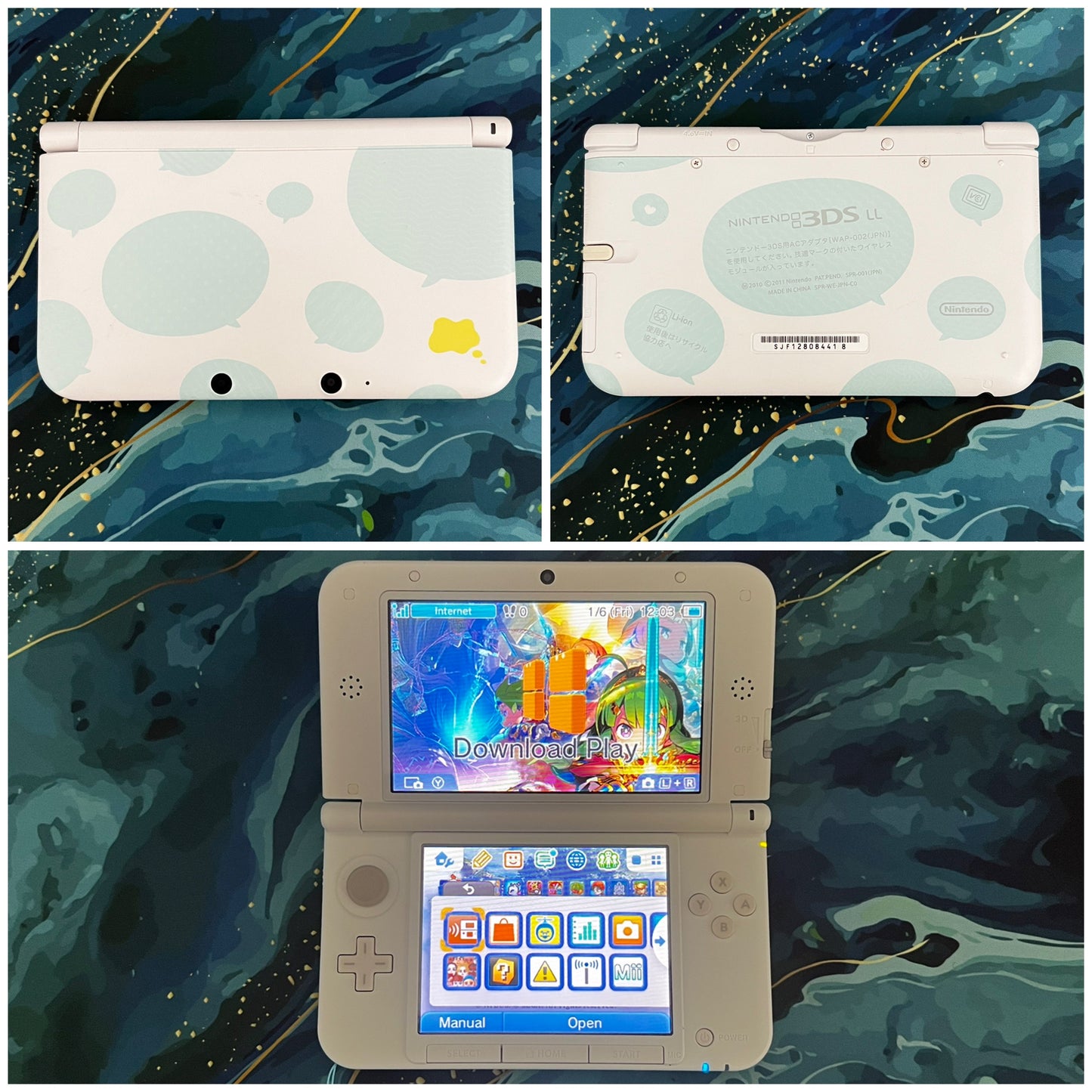 3DS LL with Accessories (Screen Protector/Charger/Clear Shell/Case)