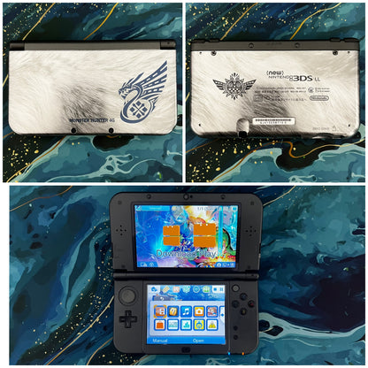 New 3DS LL with (Case/Charger/Wrist Strap/Hand Grip/Clear Shell/Screen Protector)