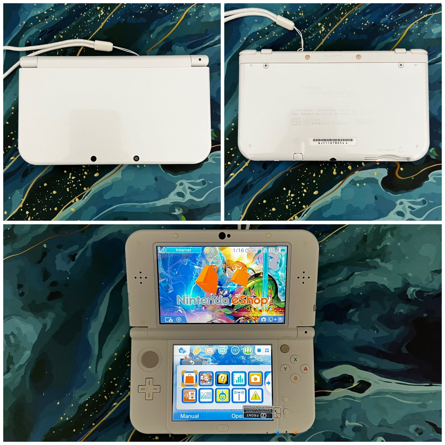 New 3DS LL with (Case/Charger/Wrist Strap/Hand Grip/Clear Shell/Screen Protector)