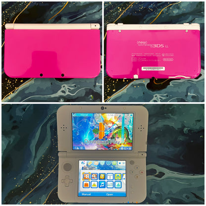 New 3DS LL with (Case/Charger/Wrist Strap/Hand Grip/Clear Shell/Screen Protector)
