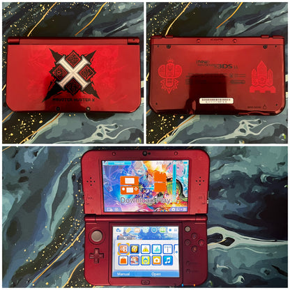 New 3DS LL with (Case/Charger/Wrist Strap/Hand Grip/Clear Shell/Screen Protector)