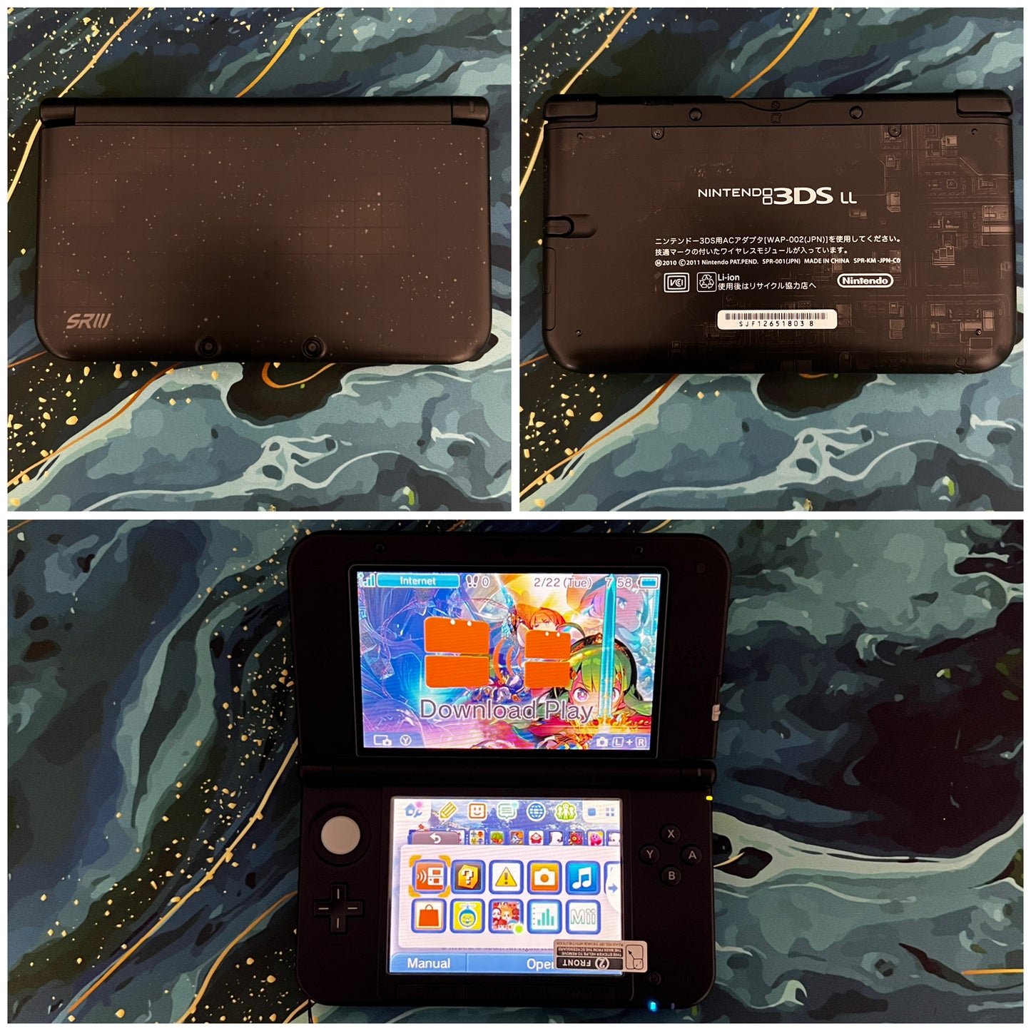 3DS LL with Accessories (Screen Protector/Charger/Clear Shell/Case)