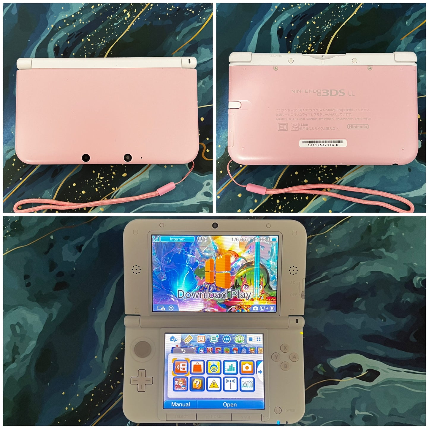 3DS LL with Accessories (Screen Protector/Charger/Clear Shell/Case)