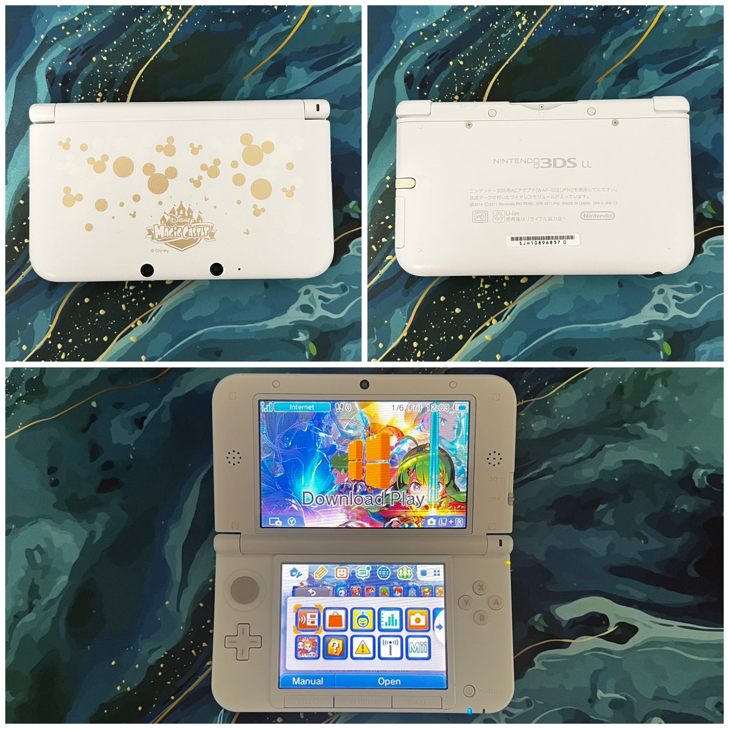 3DS LL with Accessories (Screen Protector/Charger/Clear Shell/Case)