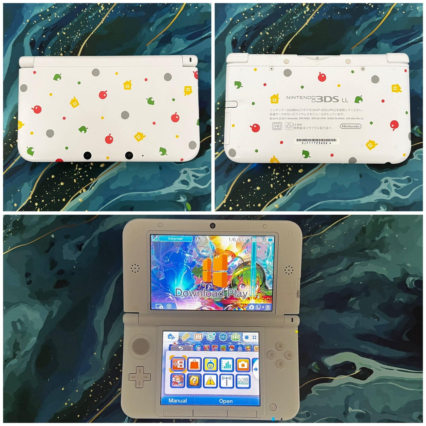 3DS LL with Accessories (Screen Protector/Charger/Clear Shell/Case)