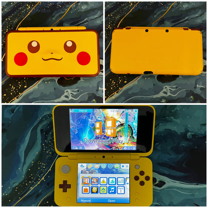 New 2DS LL with (Case/Charger/Hand Grip/Clear Shell/Screen Protector)