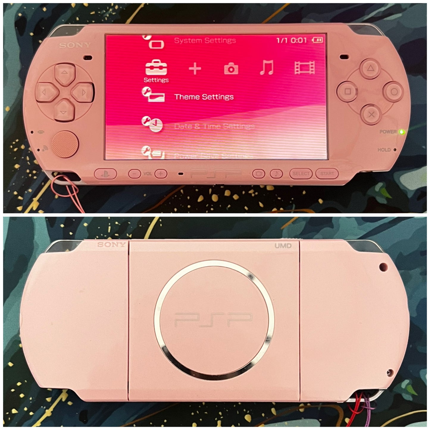 PSP 3000 Fully Customized Per your request w (Free Pouch & Transparent Clear Shell, Wrist strap, Charger)