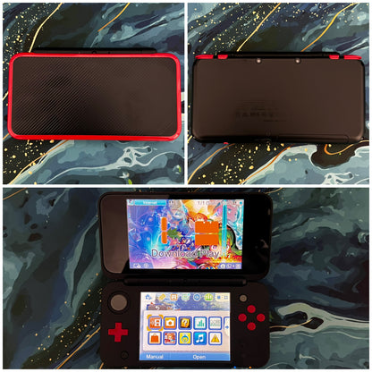 New 2DS LL with (Case/Charger/Hand Grip/Clear Shell/Screen Protector)