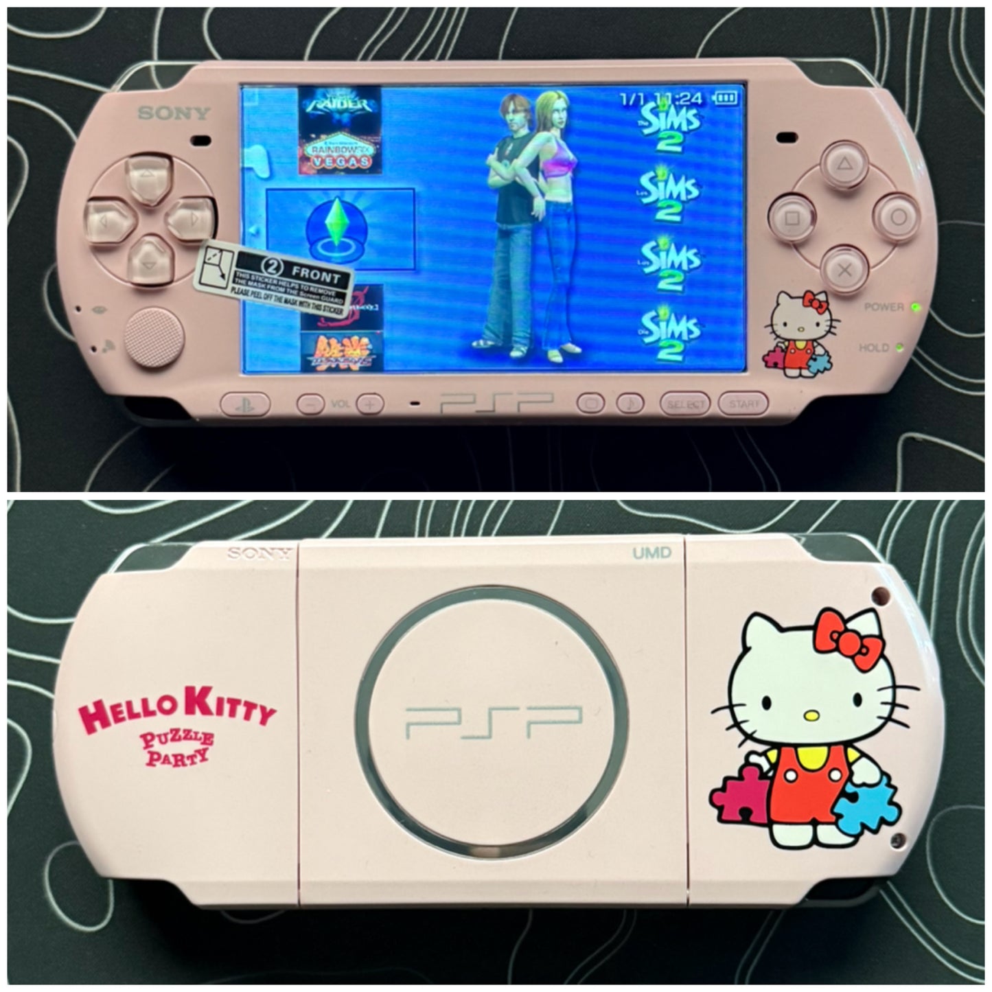 PSP 3000 with |Charger+Case+Clear Shell+Screen Protector+Wrist Strap|