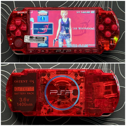 PSP 3000 with |Charger+Case+Clear Shell+Screen Protector+Wrist Strap|