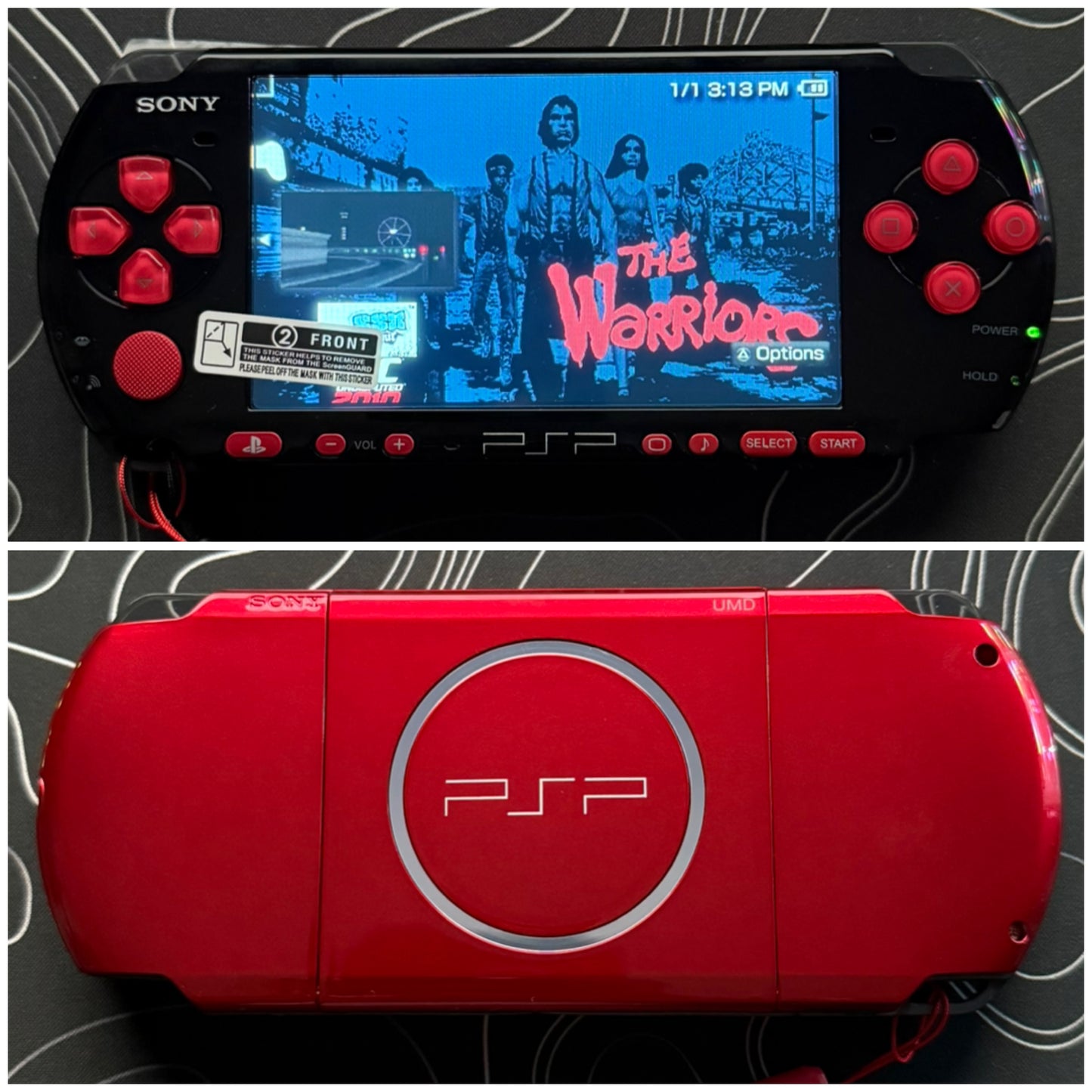 PSP 3000 with |Charger+Case+Clear Shell+Screen Protector+Wrist Strap|