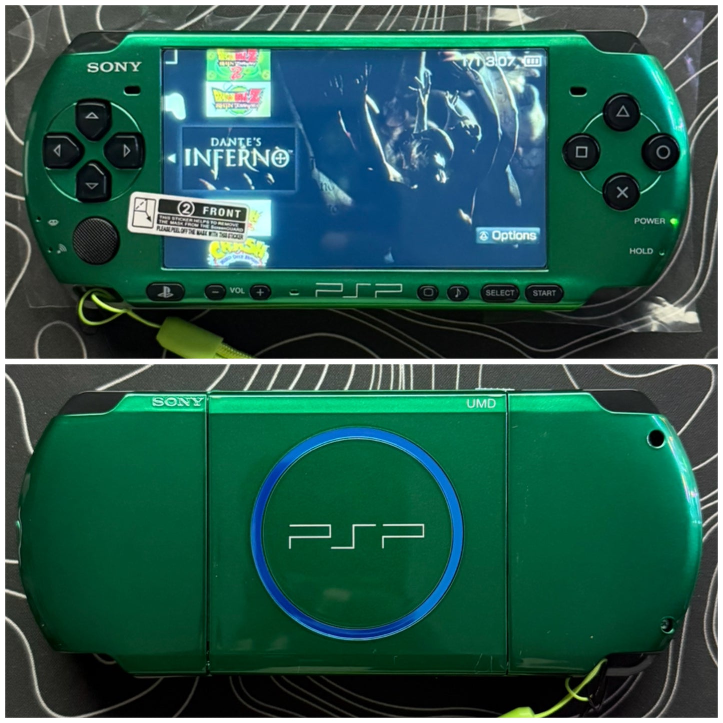 PSP 3000 with |Charger+Case+Clear Shell+Screen Protector+Wrist Strap|