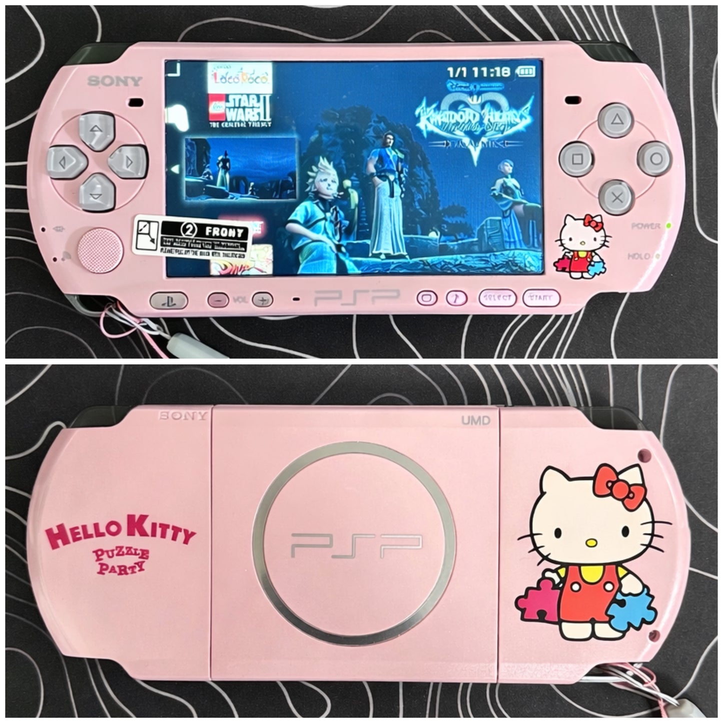 PSP 3000 with |Charger+Case+Clear Shell+Screen Protector+Wrist Strap|