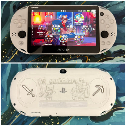 Psvita 2000 Fully Customized with (Case/Charger/Screen Protector/Wrist Strap/Clear Shell)